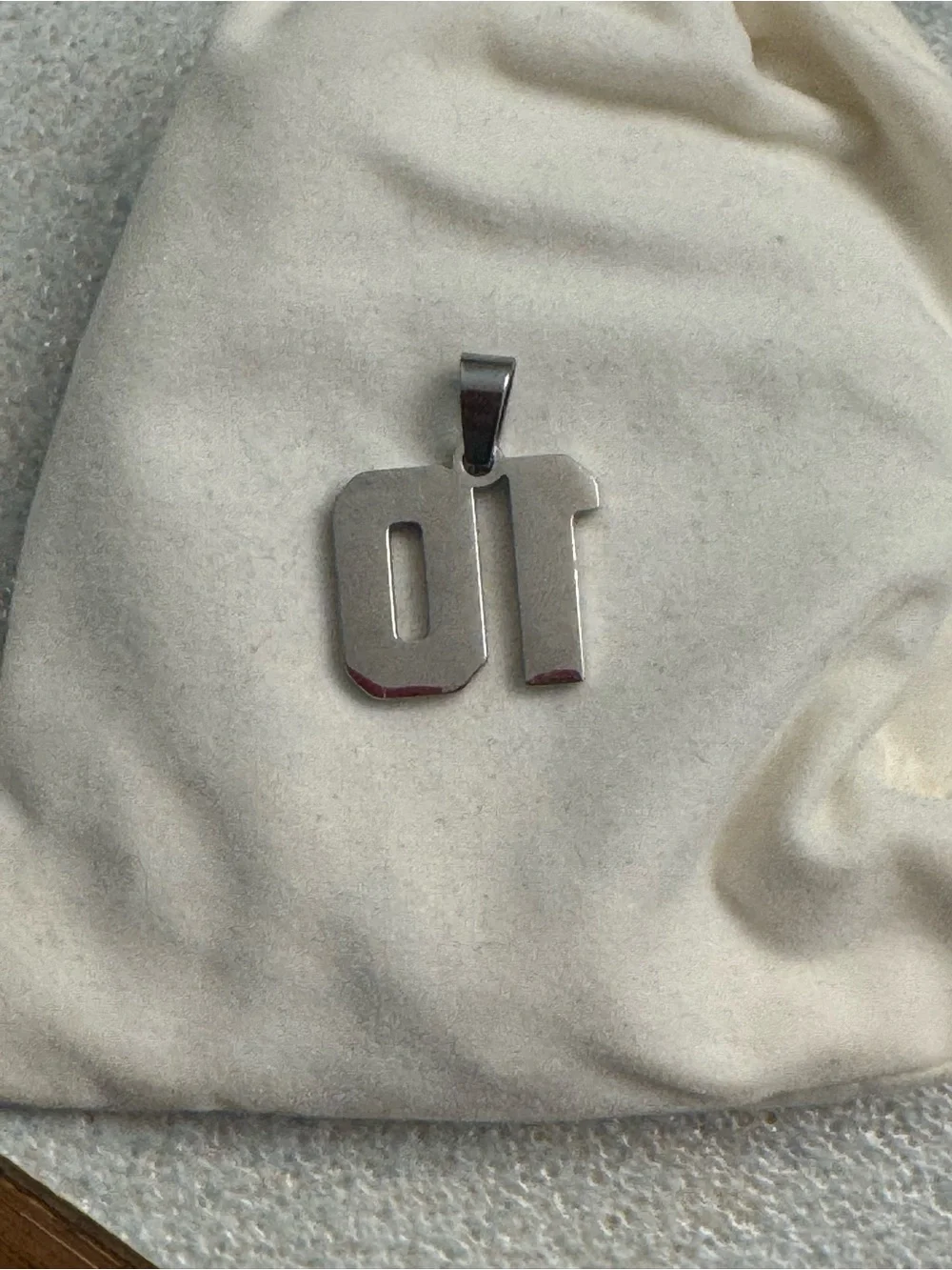 Brown and Silver Number 10 Pendant Necklace Charm Accessories